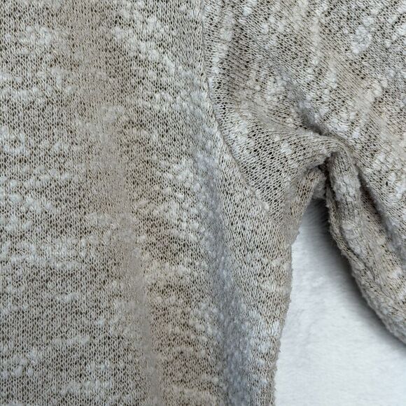 Prana Frieda Top Womens M Drawstring Cowl Neck Long Sleeve Lightweight Oatmeal - Picture 8 of 16